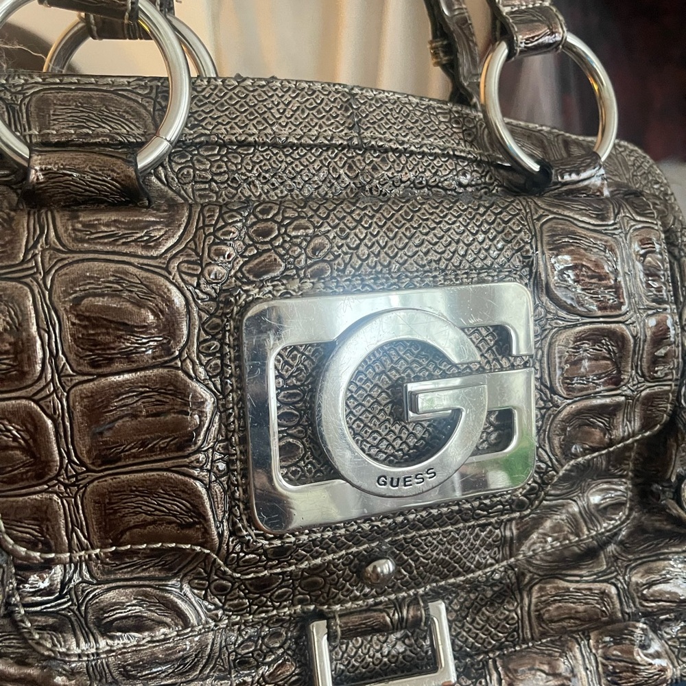 Guess Brown Shoulder Bag with Chic Sophistication